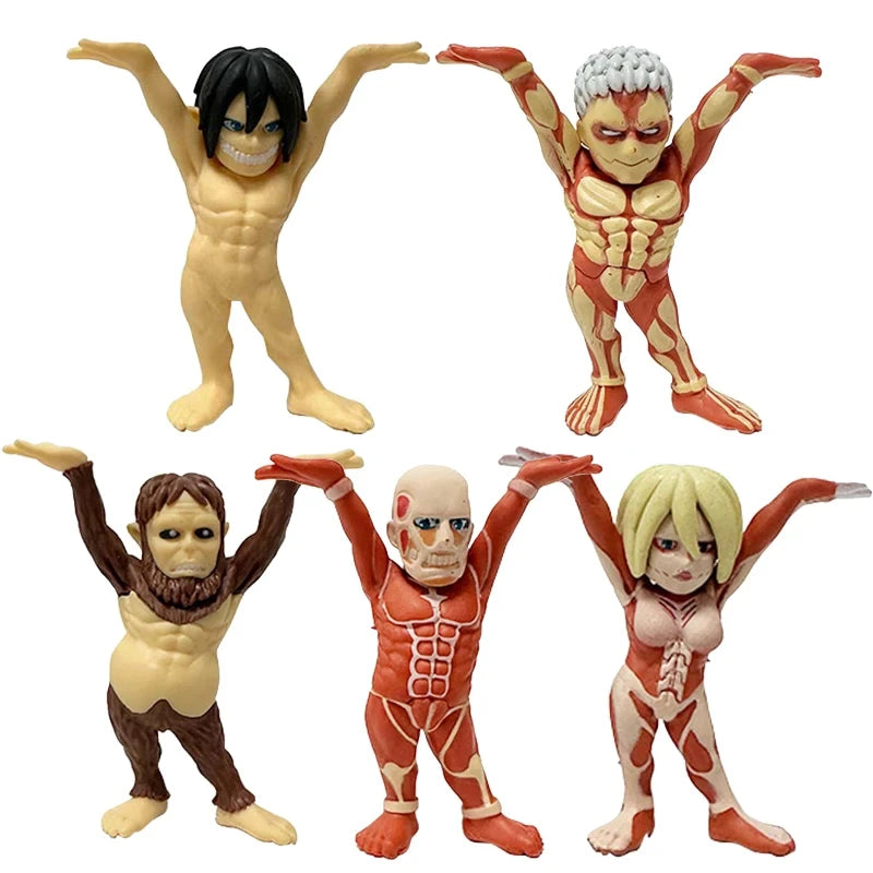 Figura Set Attack on Titan - Shingeki no Kyojin | Pack 5 Figuras 6cm