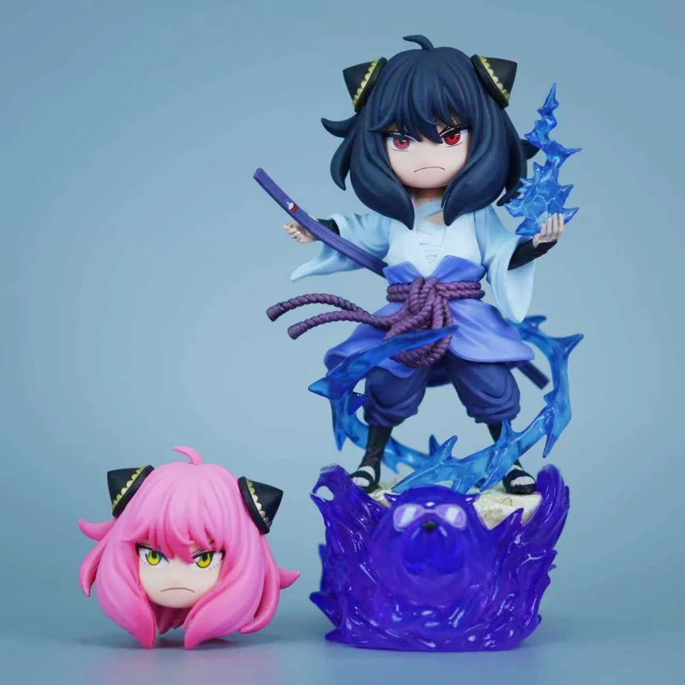 Figura Anya cosplay Sasuke - Spy x Family x Naruto | GK 18,5cm