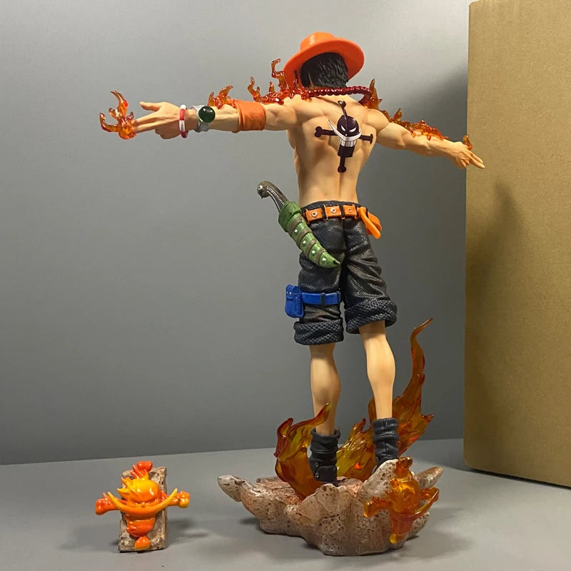 28cm Anime One Piece Ace Figure Portgas D Ace Action Figurine PVC Statue Collectible Model Toys for childern christmas Gifts