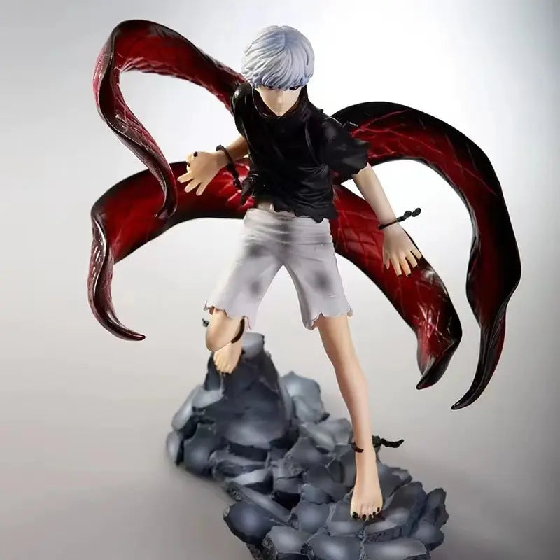 Figura Ken Kaneki - Tokyo Ghoul | Mascara y Kagune Rojo 22cm