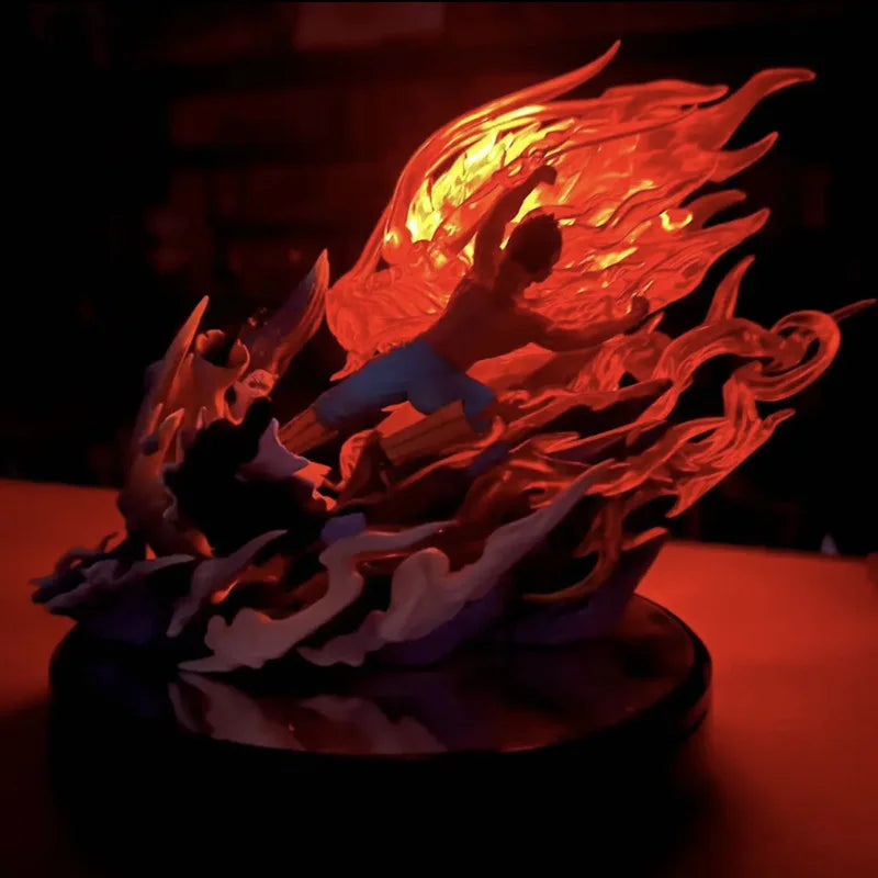 Figura Might Guy vs Uchiha Madara - Naruto | Diorama Luminoso 22cm