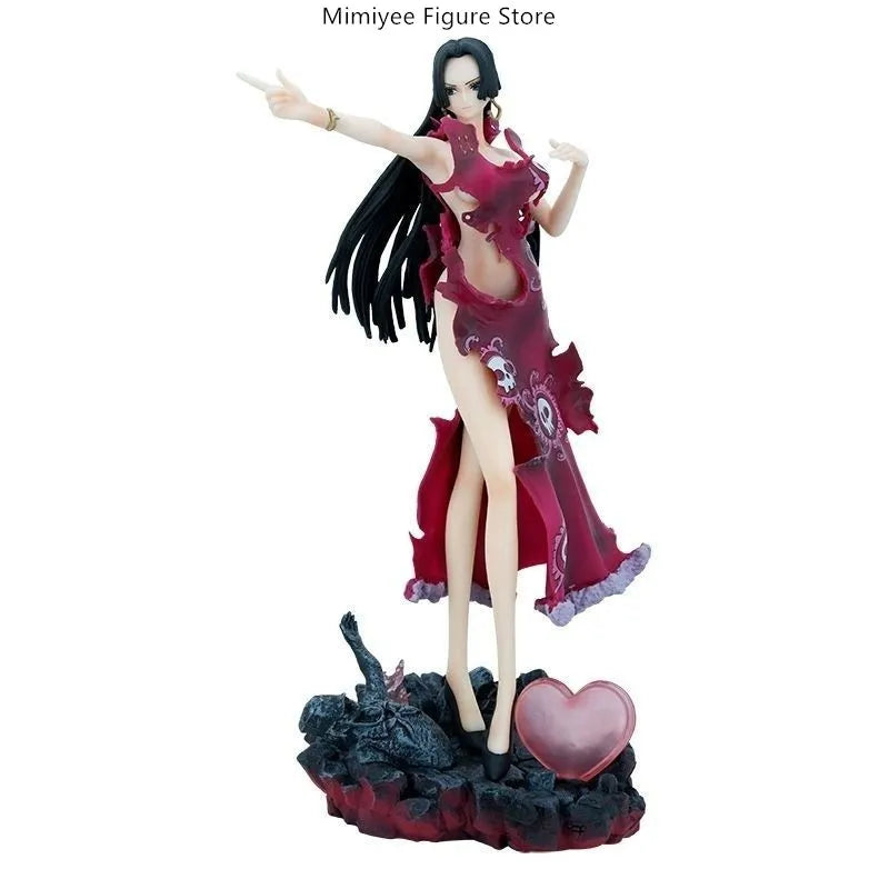 30cm una pieza Boa Hancock pie Pose figura de Anime modelo estatua con Base decoración de escritorio regalo