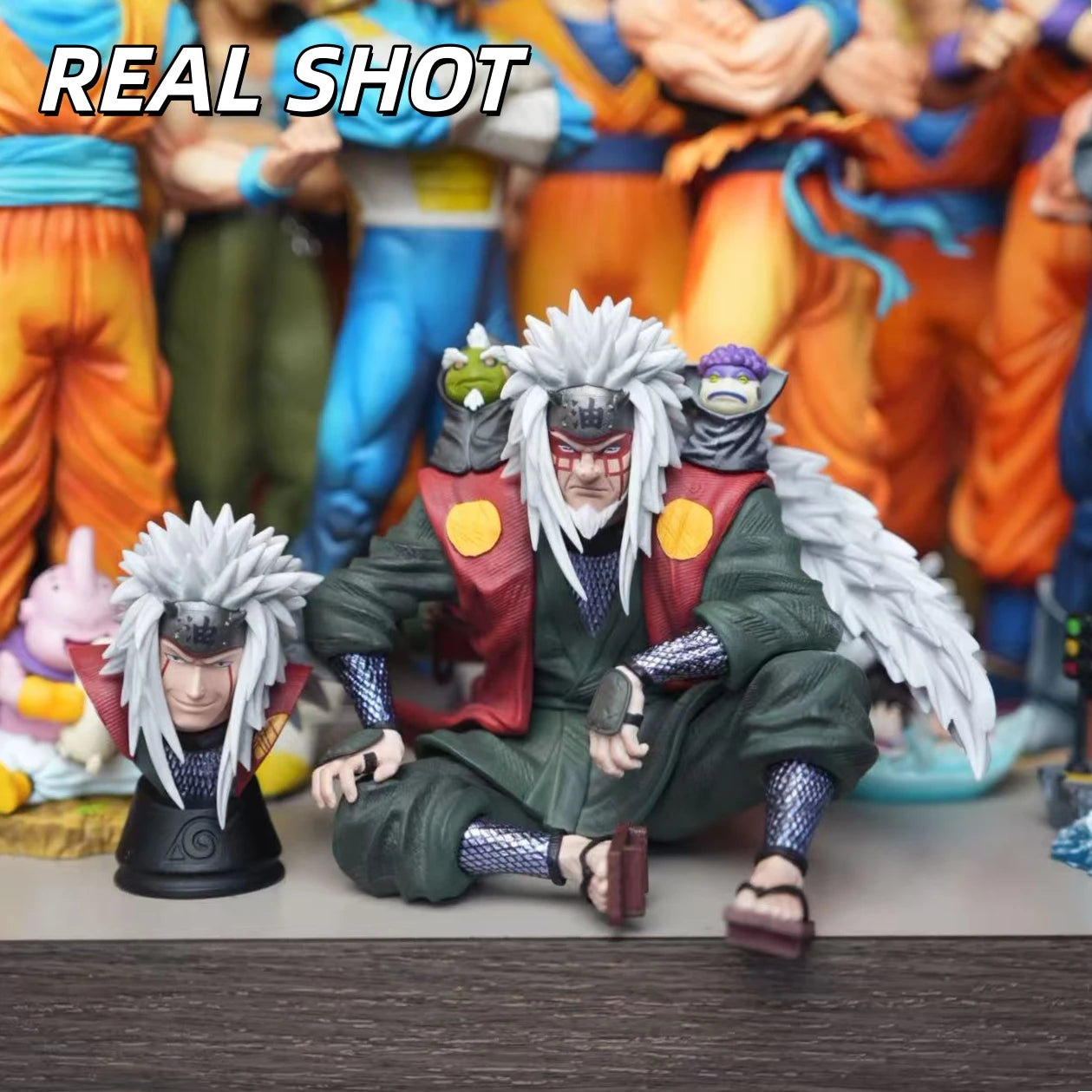 Figura Jiraiya - Naruto Shippuden | HY Studio Pose Sentada Doble Cabeza