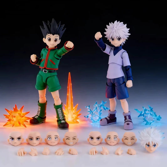 Figura Gon Freecss / Killua Zoldyck - Hunter x Hunter | Articulada con Caras y Efectos 13,5cm
