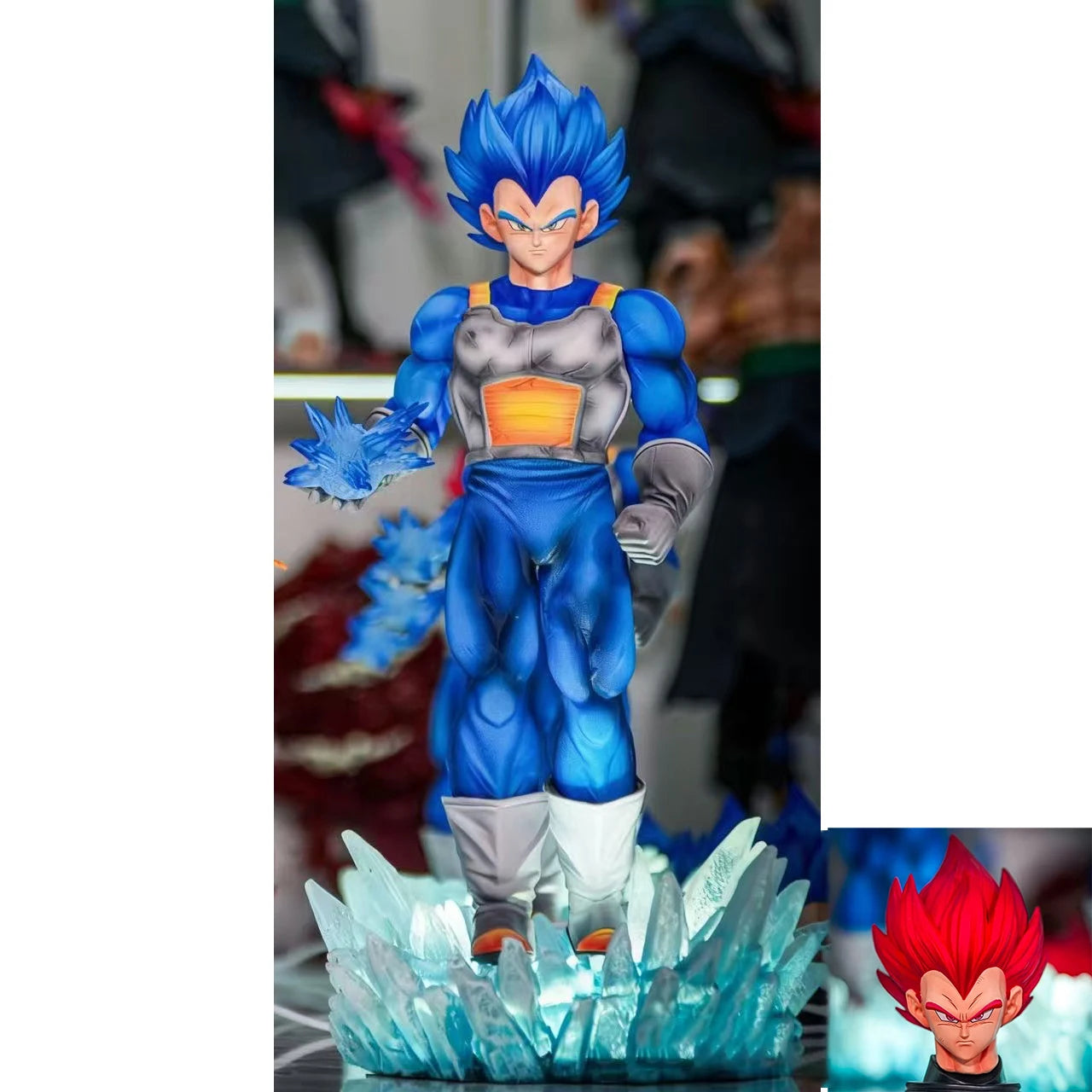 Figura Son Goku SSG y Vegeta SSGSS - Dragon Ball Super | JT Studio Base LED
