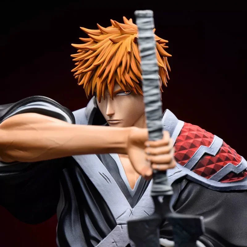 Figura Ichigo Kurosaki - Bleach | Ichigo Kurosaki con espadas dobles en pose de batalla 35cm