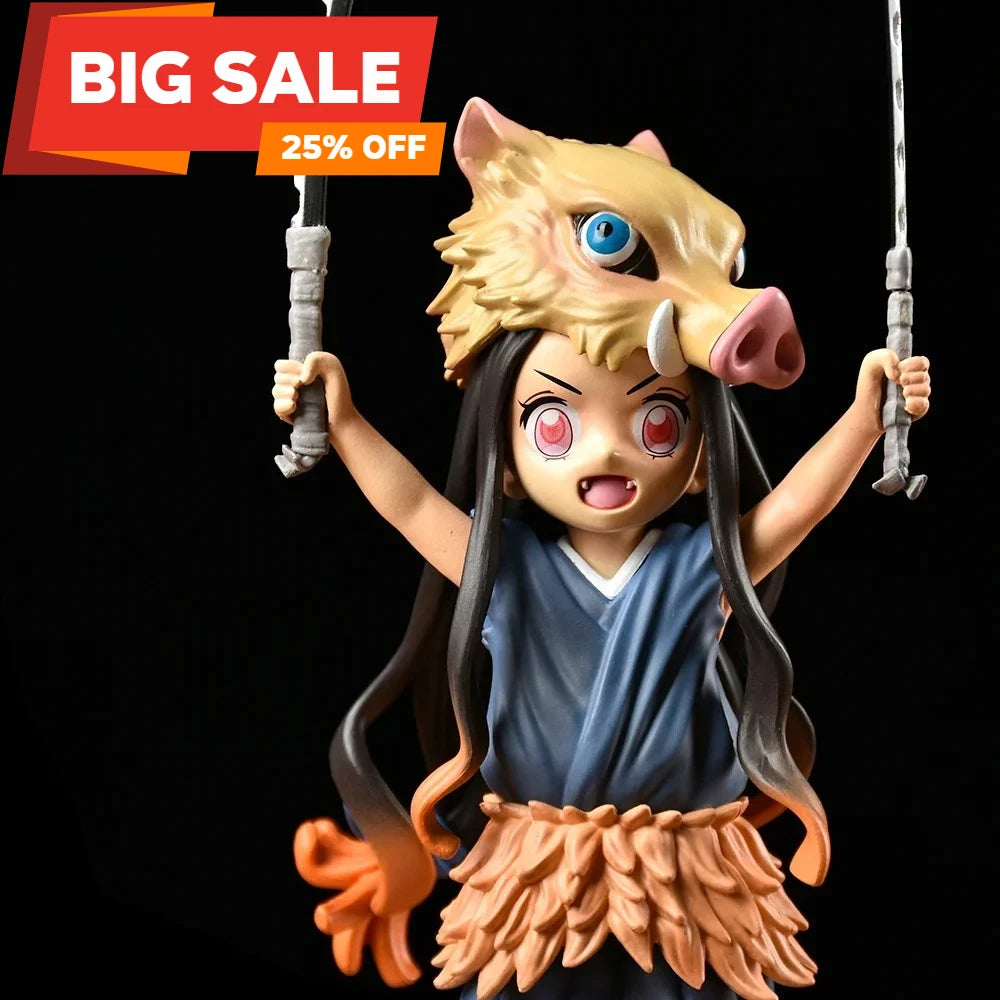 Figura Nezuko Kamado (máscara de jabalí) - Demon Slayer | Bandai 19cm