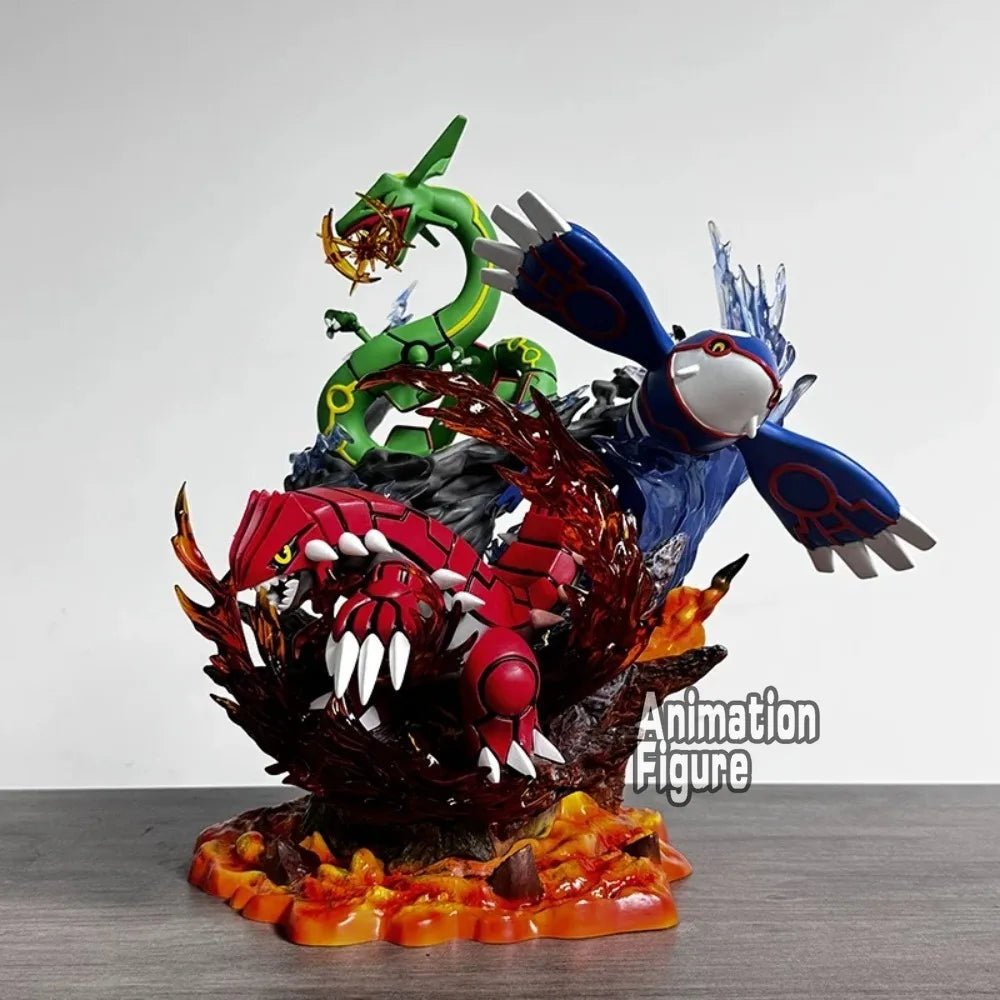 Figura Trio Legendario de Hoenn - Pokemon | Rayquaza Kyogre Groudon Diorama