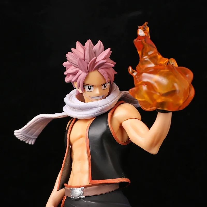 Figura Natsu Dragneel - Fairy Tail | Natsu Dragneel Etherious con efectos de llamas 23cm