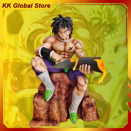 Figura Broly Sentado Comiendo - Dragon Ball Super | Pose Reflexiva PVC 24cm