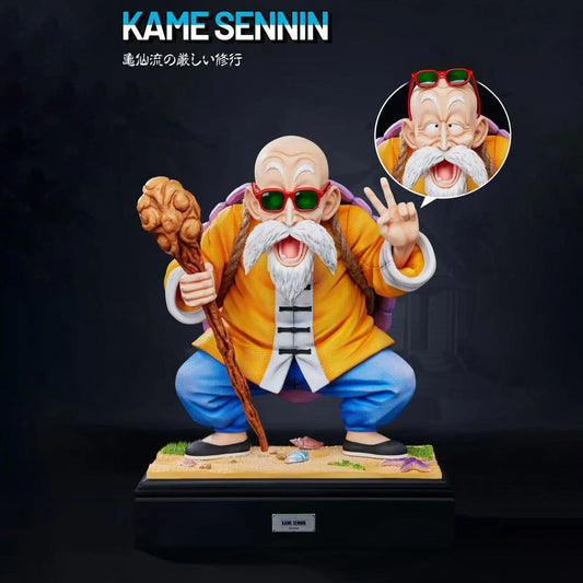 Figura Maestro Roshi (Kame Sennin) - Dragon Ball | Estatua GK con Base Playa