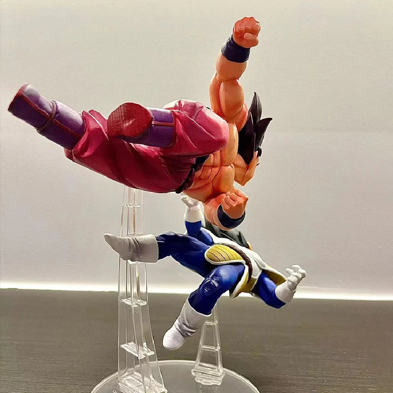 Set Figuras Son Goku Kaioken vs Vegeta - Dragon Ball Z | PVC