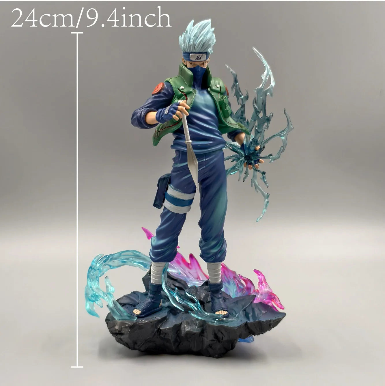 Figuras de acción de Anime Hatake Kakashi de 24cm y 9,4 pulgadas, estatua de Pvc, adorno de escritorio, colección, modelo de estatua, decoración, juguetes para habitación y escritorio