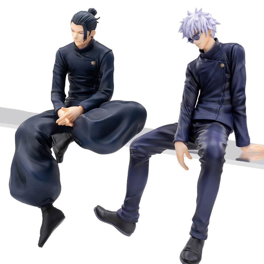 Figura de Anime JJK de 14cm, figura de acción de Gojo sentado, Geto Suguru, modelo de colección de PVC, adornos de escritorio, juguetes para niños, regalos