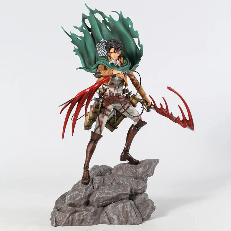 Figuras Levi y Mikasa - Attack on Titan | Versión Batalla 31-36cm