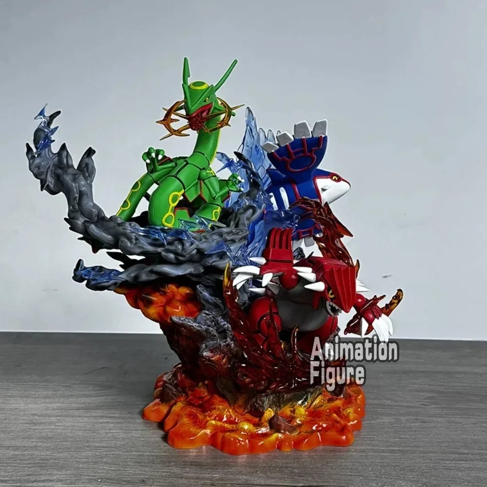 Figura Trio Legendario de Hoenn - Pokemon | Rayquaza Kyogre Groudon Diorama