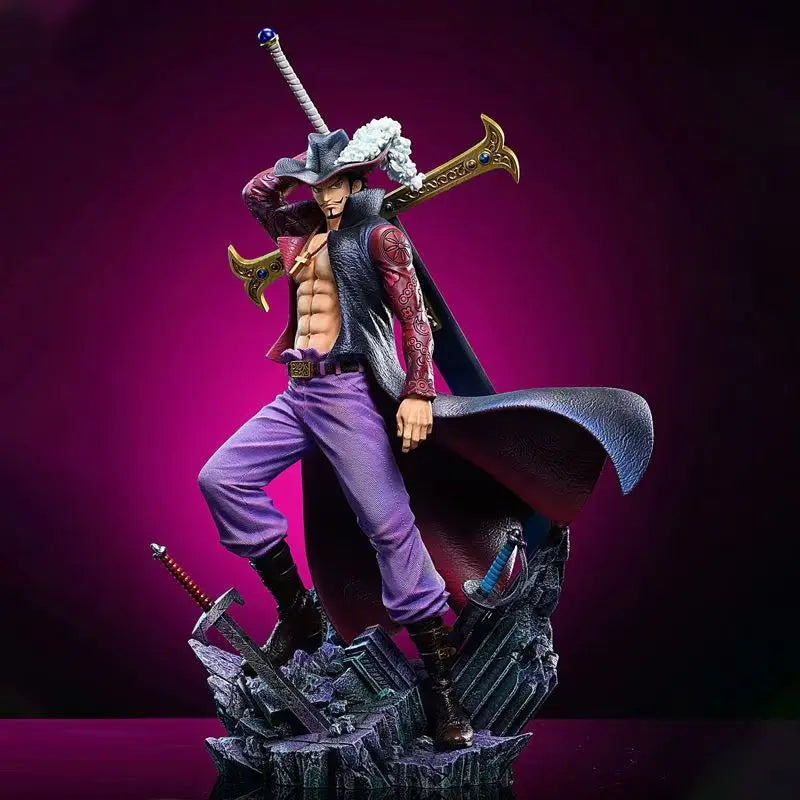 Figura Dracule Mihawk - One Piece | Dracule Mihawk, Ojo de Halcón, el mejor espadachín del mundo 28cm