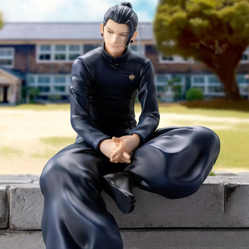 Figura de Anime JJK de 14cm, figura de acción de Gojo sentado, Geto Suguru, modelo de colección de PVC, adornos de escritorio, juguetes para niños, regalos