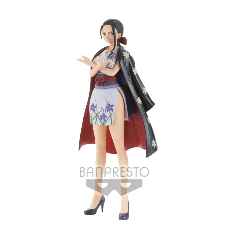 BANPRESTO-figura de acción de One Piece para niños, modelo de juguete de PVC de Bandai Original, DXF Wanno Country Nico Robin, regalo de Navidad