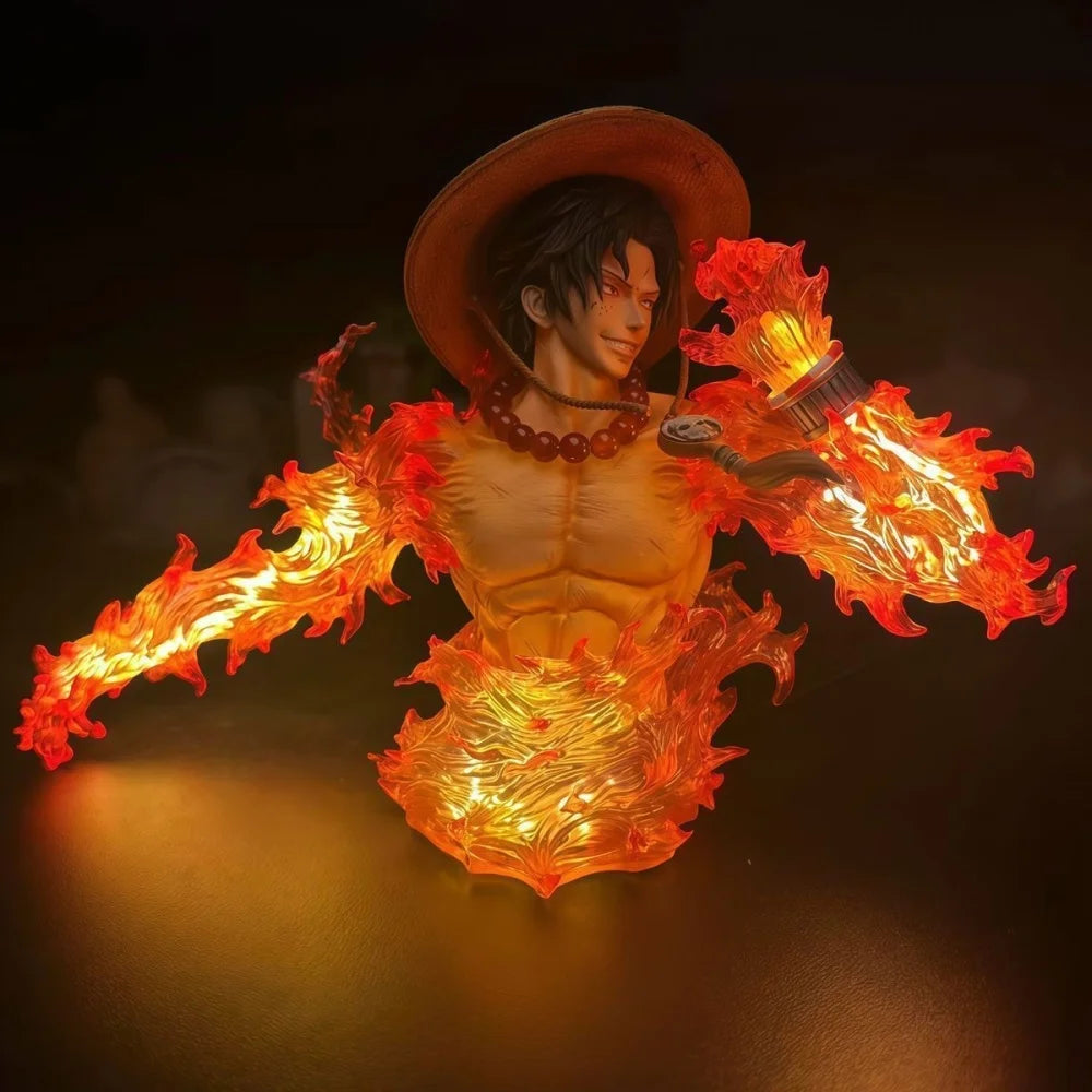 Figura Portgas D. Ace - One Piece | Estatua PVC con Luz