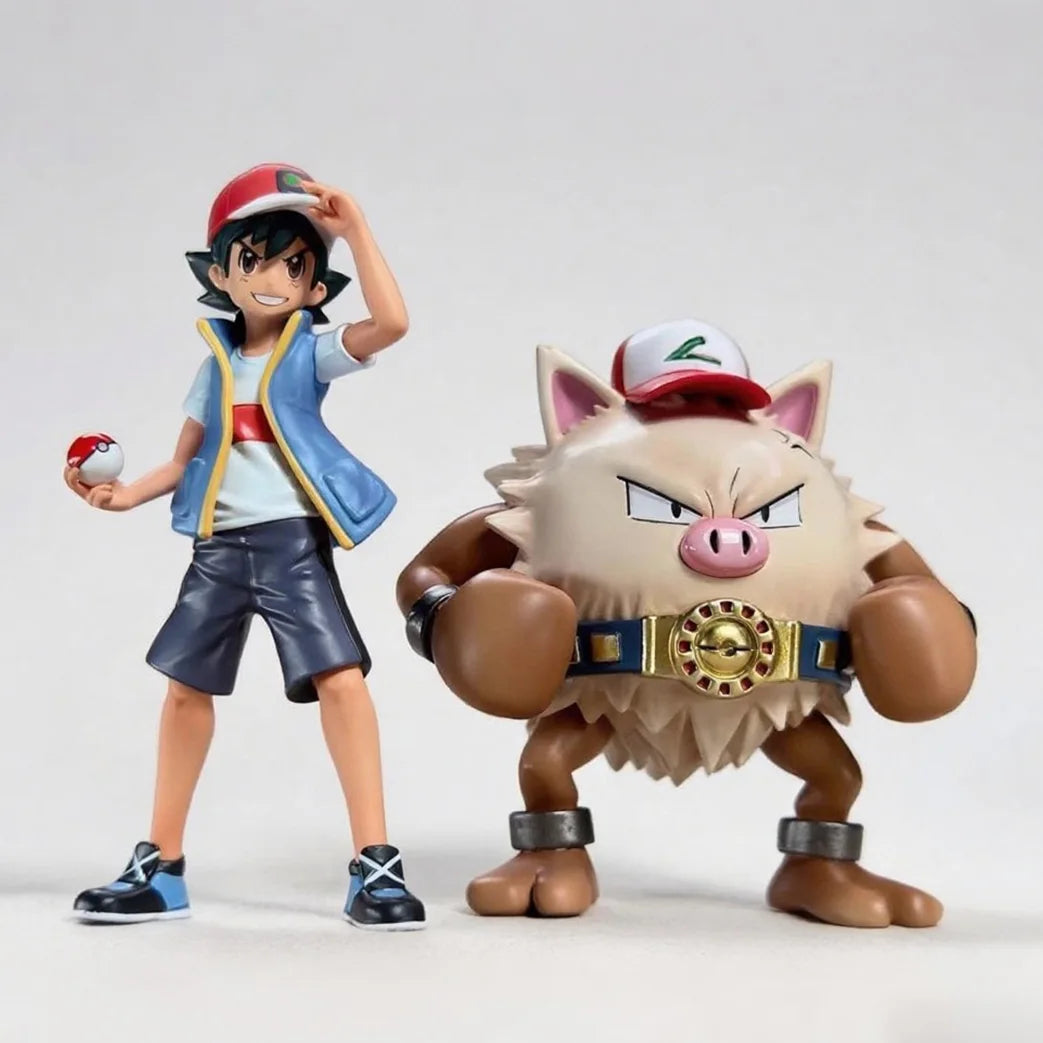Figura Ash y Primeape - Pokémon | PVC 5cm