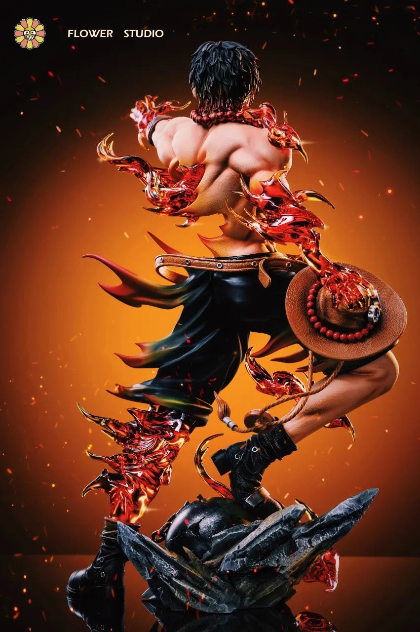One Piece Figure Ace Figures Portgas·D· Ace Action Statue Pvc Gk Model Collection Doll Customized Version Toys Birthday Gift
