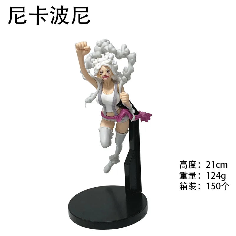 Figura de Personaje de Dibujos Animados del Rey Pirata de 21 cm, Figura de Nikaponi, Modelo de PVC, Juguete Periférico de Anime, Decoraciones, Regalo de Cumpleaños