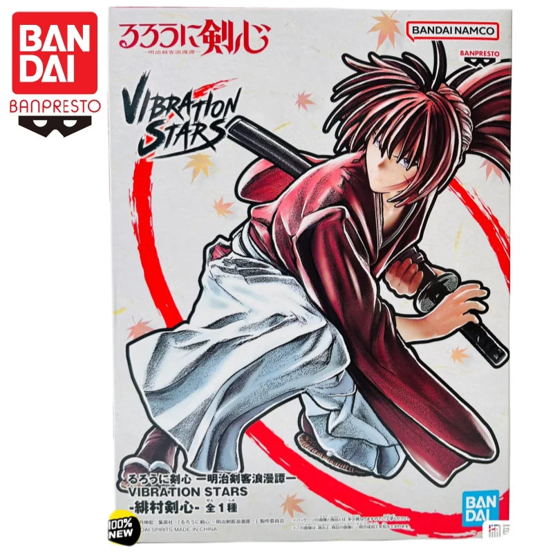 En Stock Bandai Original Banpresto Himura Kenshin vibración estrellas figura de acción modelo muñeca nuevos personajes de Anime en caja