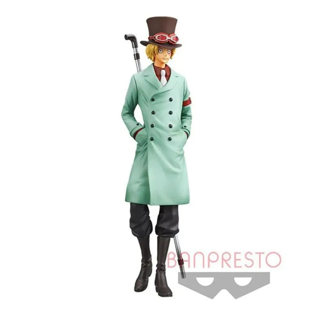 En Stock Bandai Original Banpresto DXF The Grandline Series One Piece Stampede Sabo 17cm colecciones modelo figuras de juguete