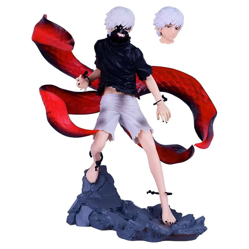 Figura Ken Kaneki - Tokyo Ghoul | Mascara y Kagune Rojo 22cm