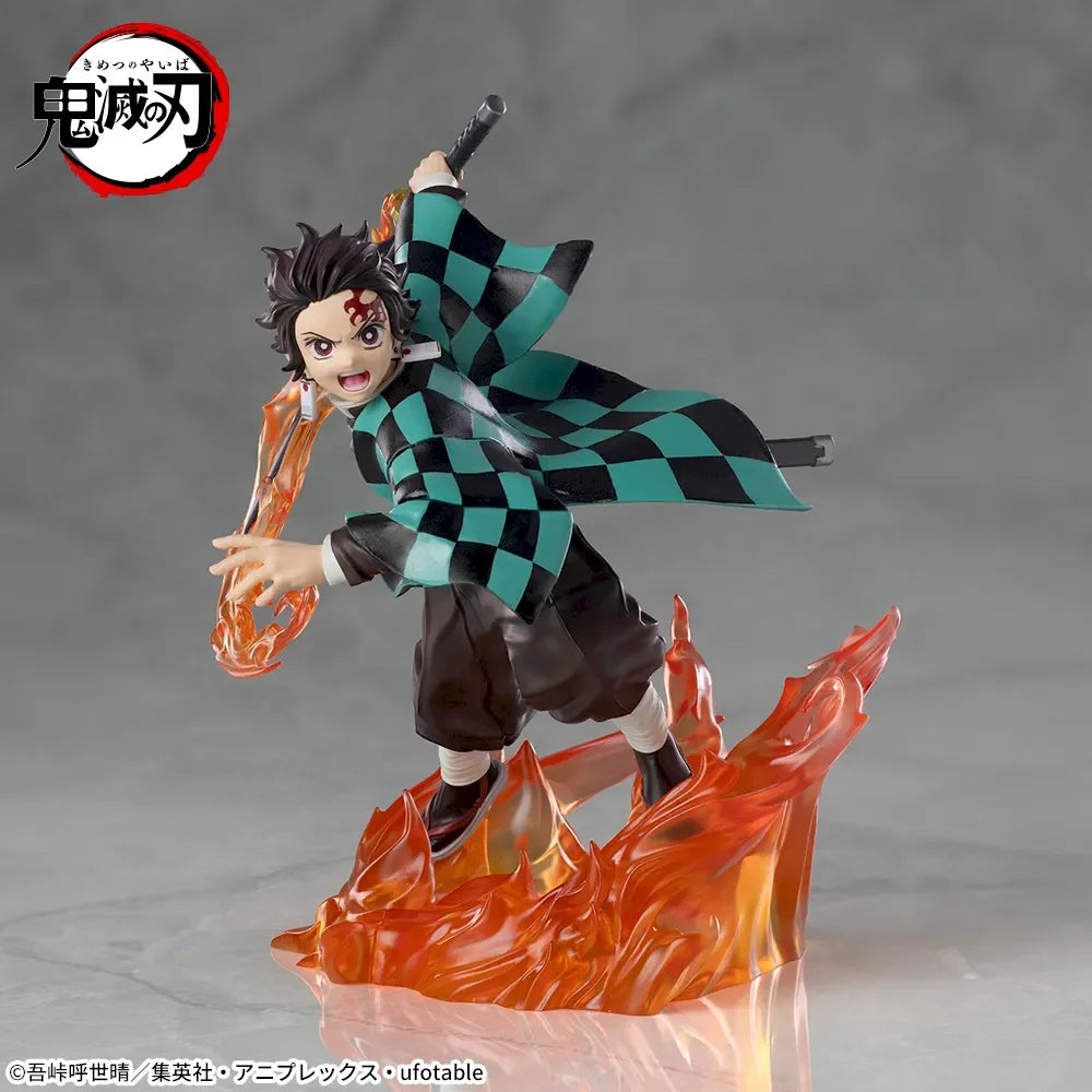 Figuras Tanjiro, Giyu y Akaza - Guardianes de la Noche | SEGA XrossLink 14cm