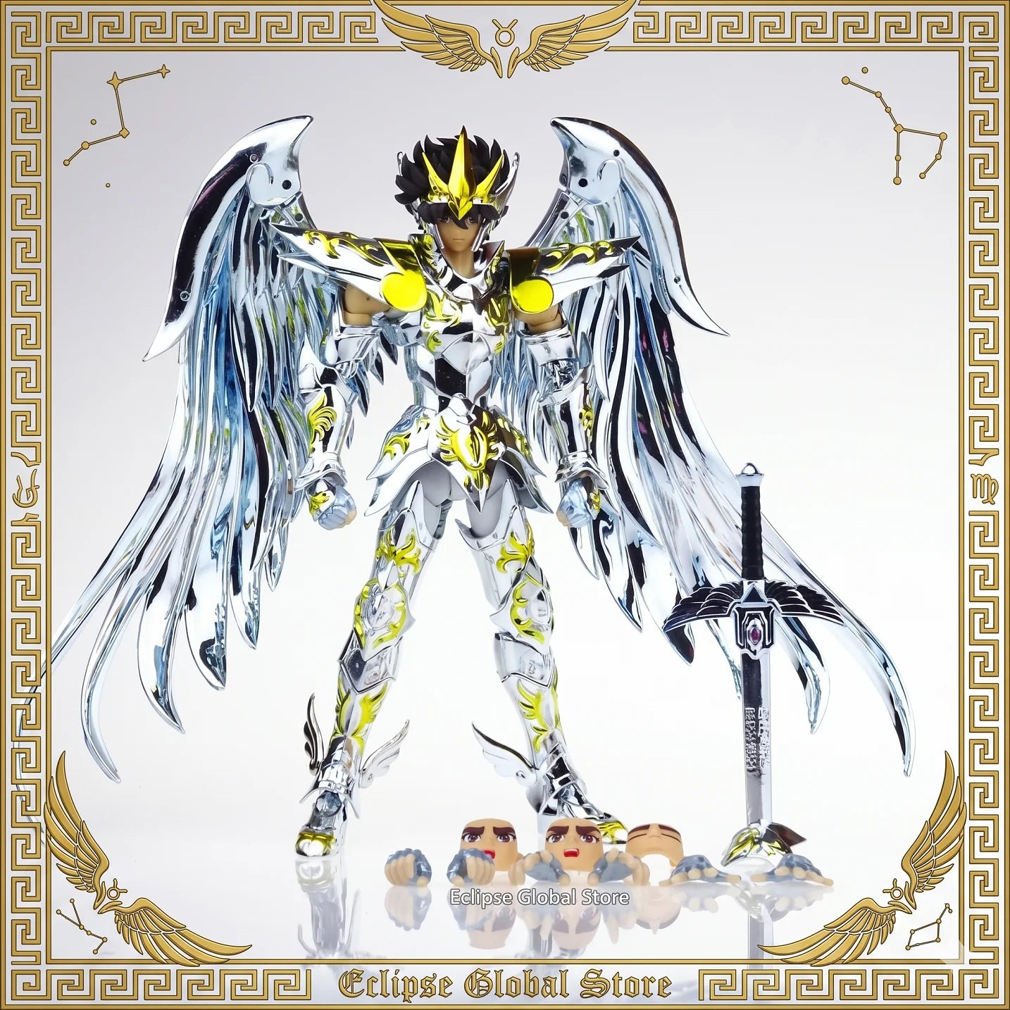 Figura Seiya de Pegaso Armadura Divina - Saint Seiya | Metal Diecast