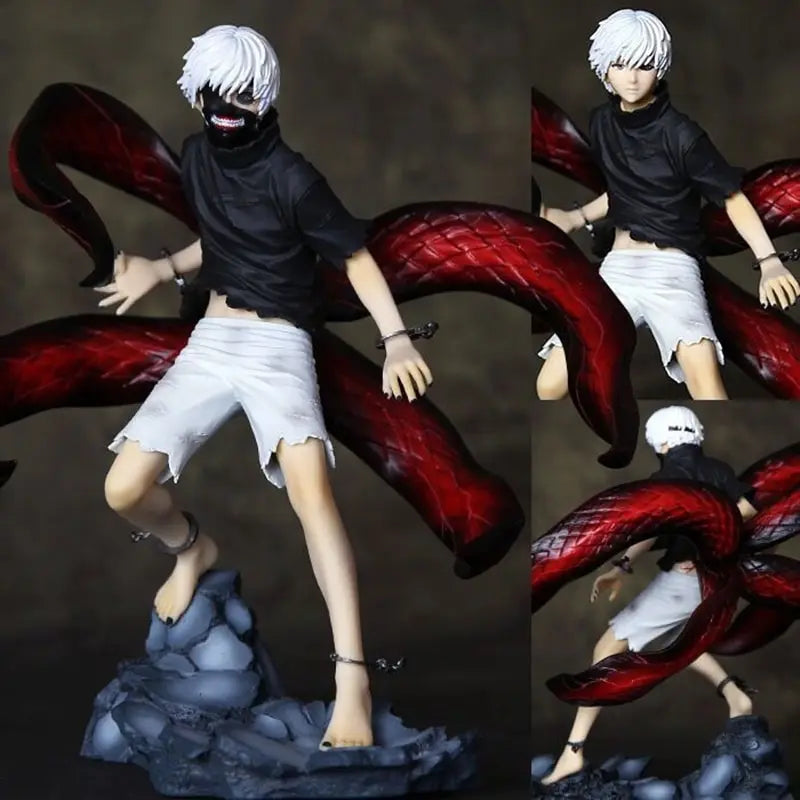 Figura Ken Kaneki - Tokyo Ghoul | Mascara y Kagune Rojo 22cm