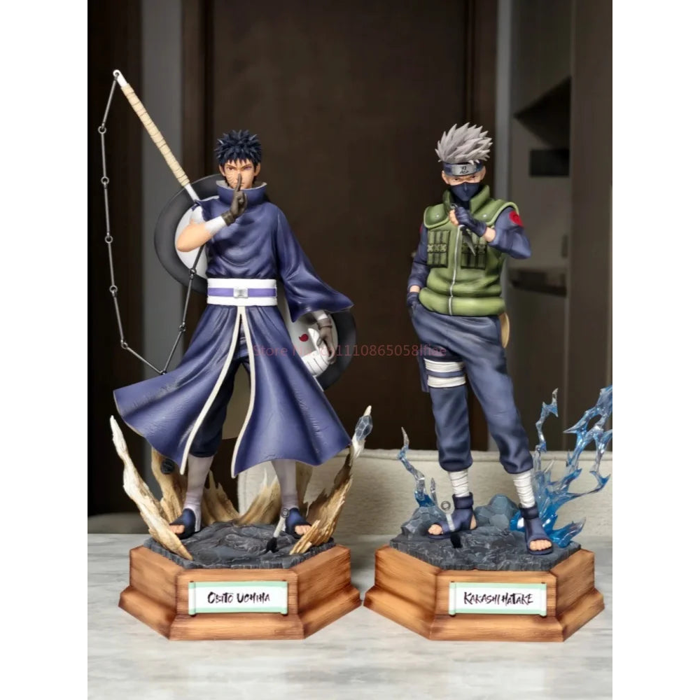Set Uchiha Obito y Kakashi Hatake - Naruto Shippuden | Estatua GK 21cm